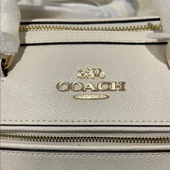 Coach Satchel with Gold Accents - Picture 5 of 7